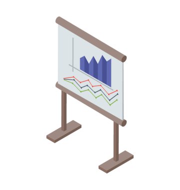 İş sunma kutsal kişilerin resmi içinde izometrik vektör 