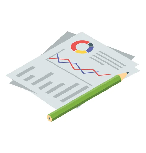 Geschäftsinfografik Symbol Isometrischen Vektor — Stockvektor