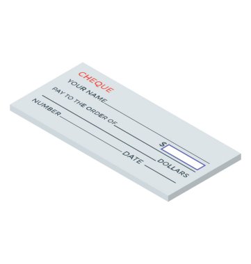 Banka onay simgesi izometrik vektör 