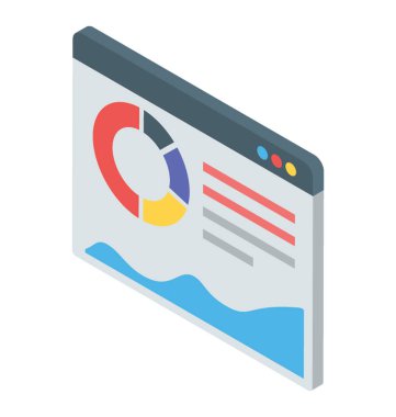 İş Web sitesi simge izometrik vektör 