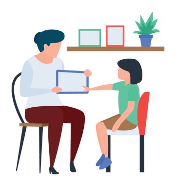 Çocuk uzmanı illüstrasyon vektör tasarımı.