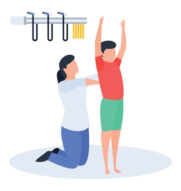 Hekim illüstrasyon vektör tasarımı.