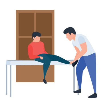 Bacaklar terapi illüstrasyon vektör tasarımı.