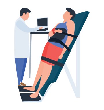 Gastroenterolog illüstrasyon vektör tasarımı.