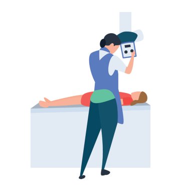 Fizik tedavi illüstrasyon vektör tasarımı.