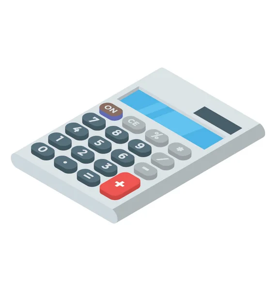 Icono Calculadora Vector Isométrico — Vector de stock