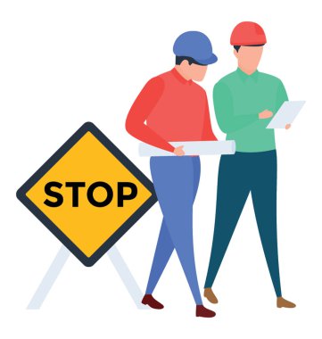 Yapım aşamasında transit sinyali ile kavramsal vektör çizim.