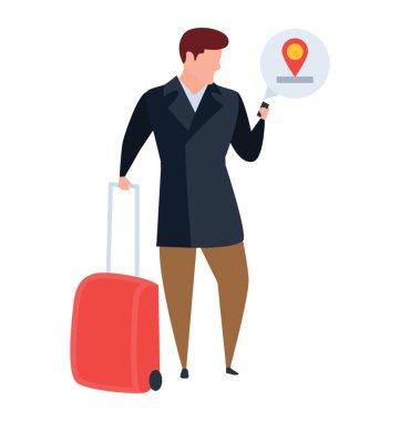 Seyahat konum illüstrasyon vektör 