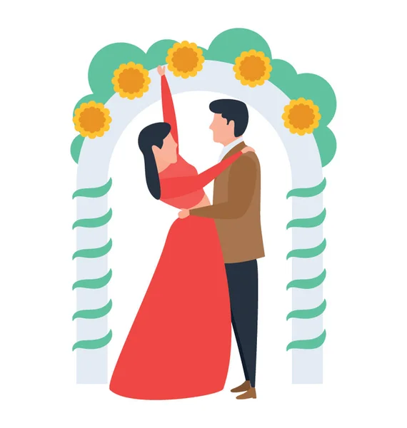 Plaisir Couple Dans Vecteur Illustration — Image vectorielle