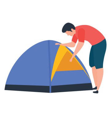 Kamp şekil düz vektör 