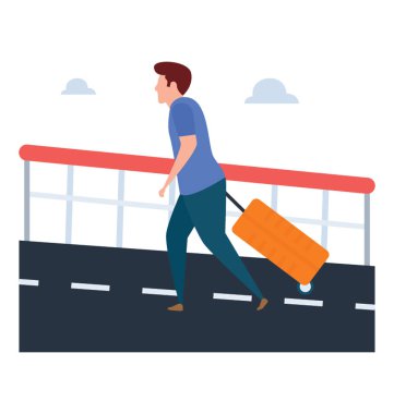 Düz vektör çizimde turizm 