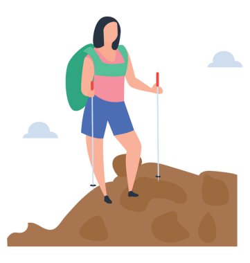 Vektör çizim hiking 