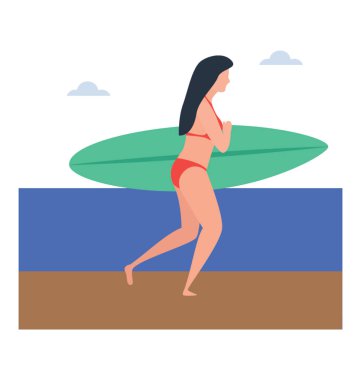 Yönetim Kurulu sörf illüstrasyon vektör 