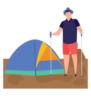 Kamp şekil düz vektör 