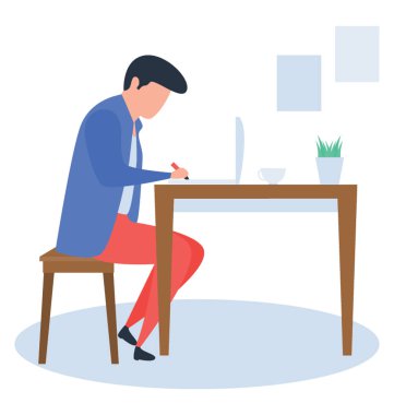 Beyaz arka plan üzerinde izole iş yeri gösteren resim 