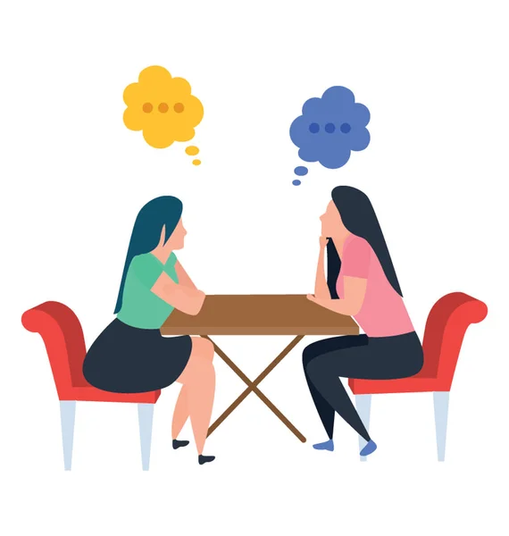 Gossips Flat Design Illustration — Stock Vector