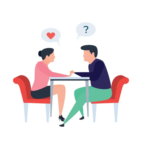 Couple Dating Vector Illustration — Stock Vector