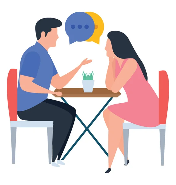 Illustration Couple Dating — Stock Vector