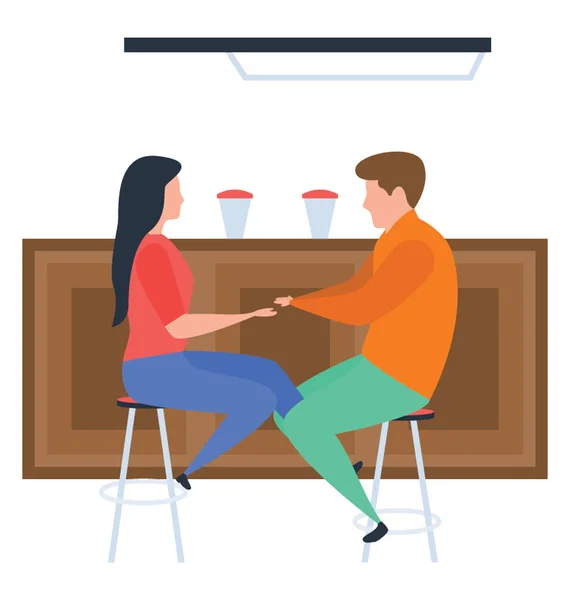 Coffee Shop Plochý Design Ilustrace — Stockový vektor