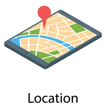 İzometrik vektör tasarımı konumu simgesinin.