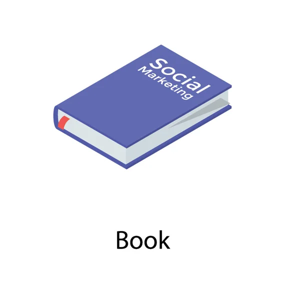 Изометрический Дизайн Иконы Книги — стоковый вектор