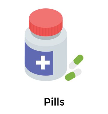 Tıp konteyner, biyometrik simge tasarımı 