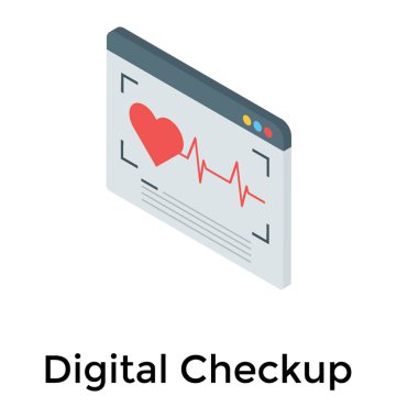 Dijital kontrol, İzometrik simge tasarımı 