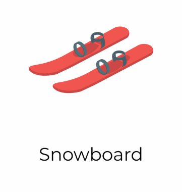 Biyometrik simgedeki snowboard 