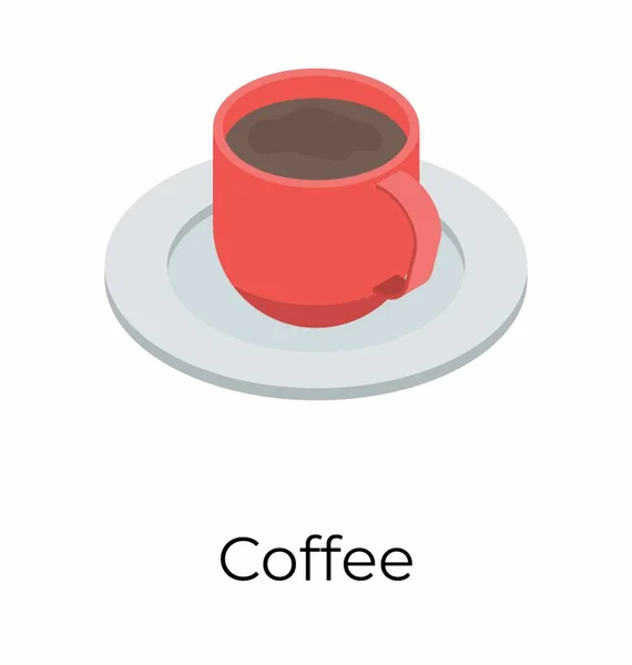 Isometrisches Symbol Kaffee — Stockvektor