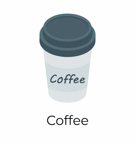 Projektowanie Ikon Izometrycznych Kawie — Wektor stockowy
