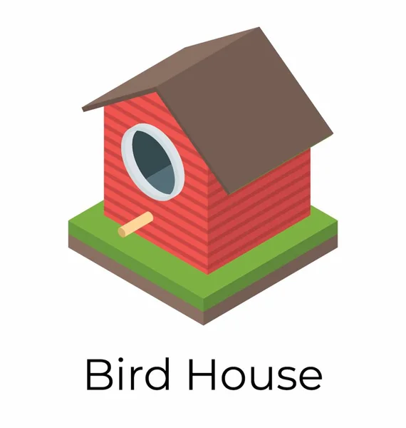 Ícone Birdhouse Design Isométrico — Vetor de Stock