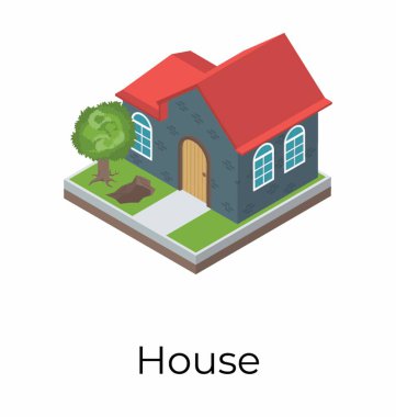 Ev simgesi tasarımı, biyometrik vektör 