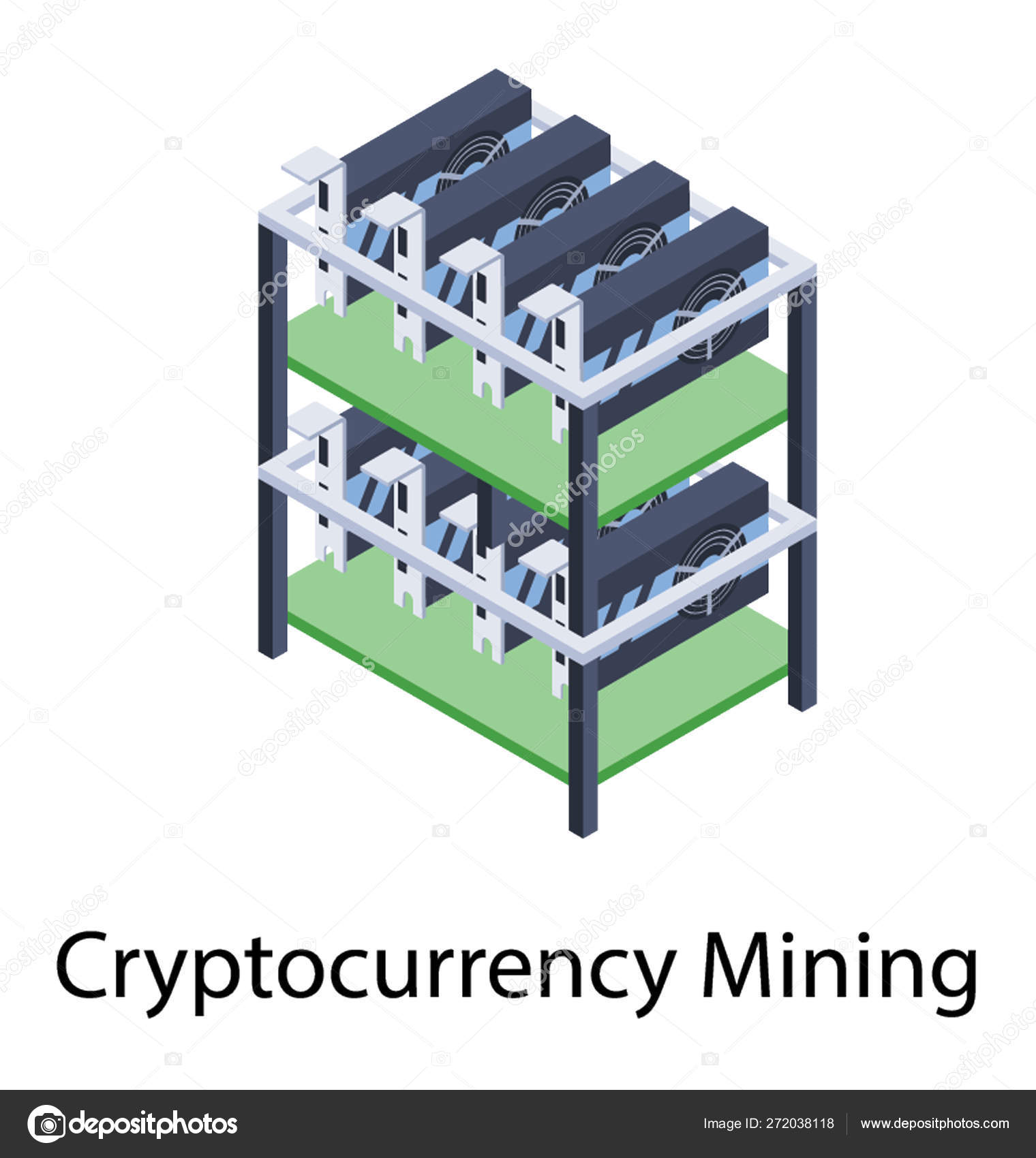 Isometric Icon Design Bitcoin Mining Stock Vector by ©vectorsmarket  272038118