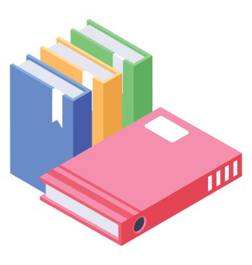 Arşiv simgesi, isometrik tasarım vektörü 