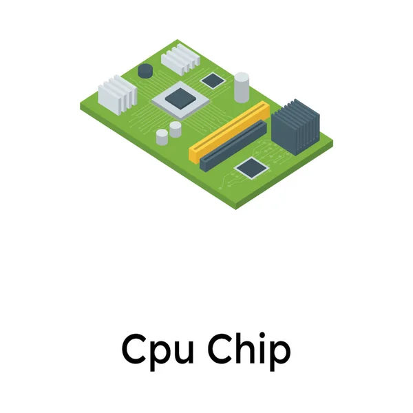 Desain Ikon Chip Cpu Komputer - Stok Vektor