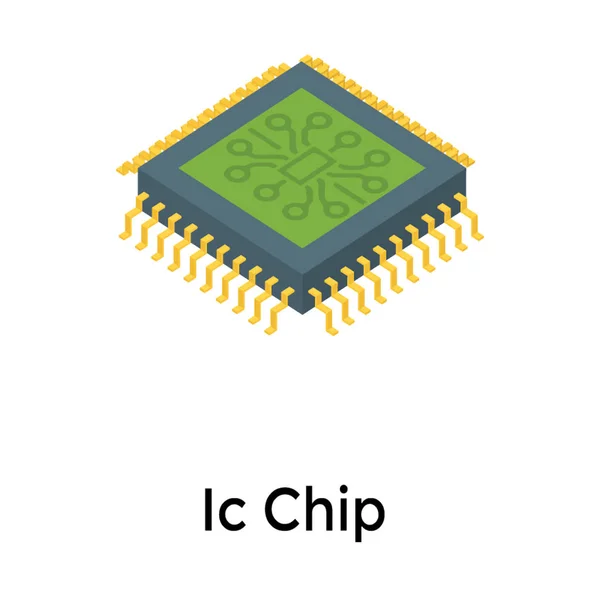 Ikon Dari Chip Otak Elektronik - Stok Vektor