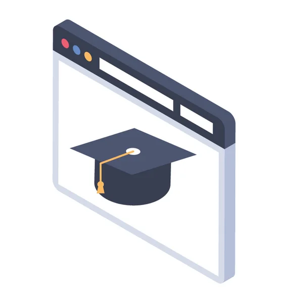 Elearning Icon Design Isometrische Vector — Stockvector