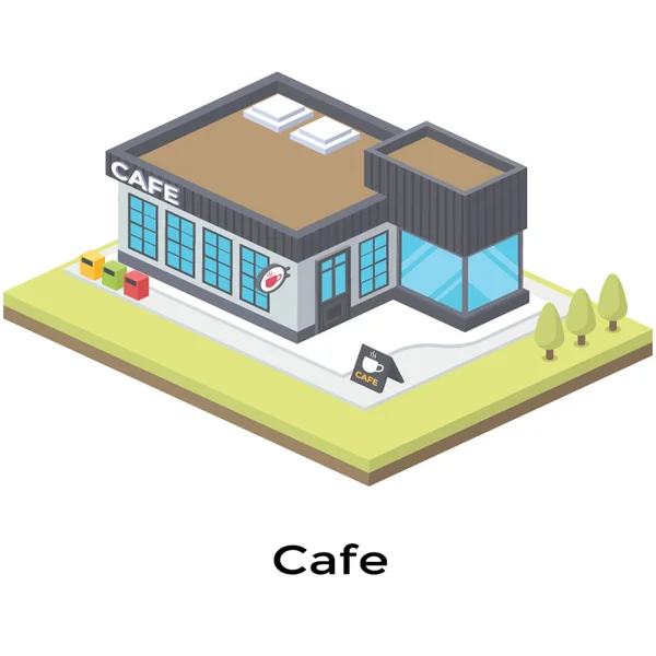 Isométrico Diseño Vectores Café Comida Lujo — Vector de stock