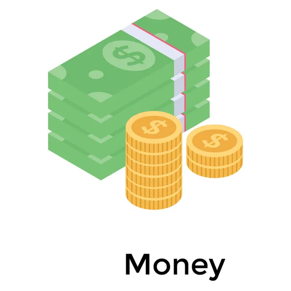白色背景上孤立的货币图标 — 图库矢量图片
