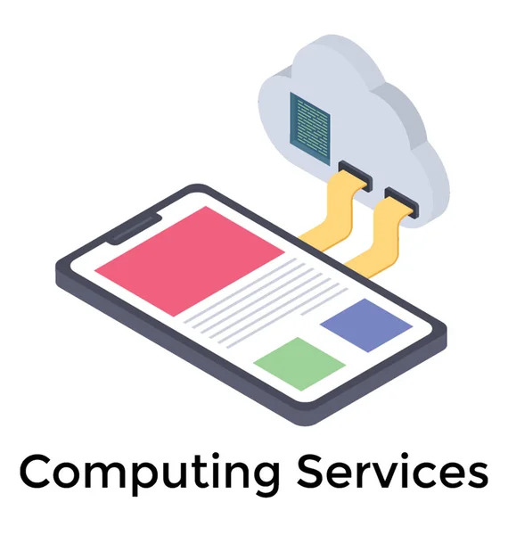 Cloud Computing Dienste Isometrischem Design — Stockvektor