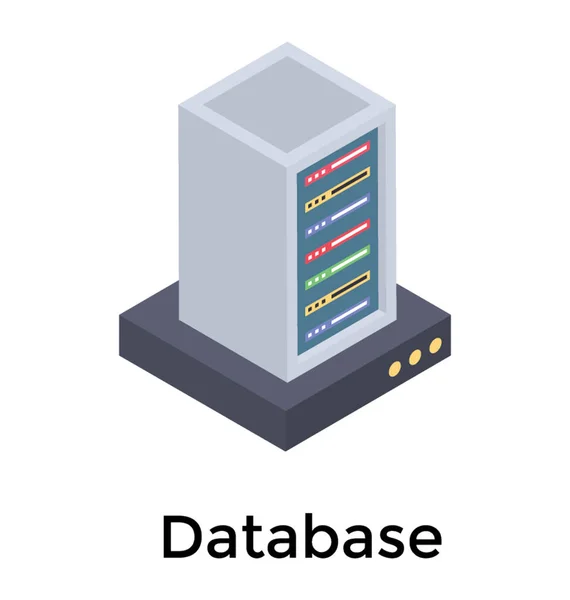 Database Icon Design Isometric Vector — Stock Vector