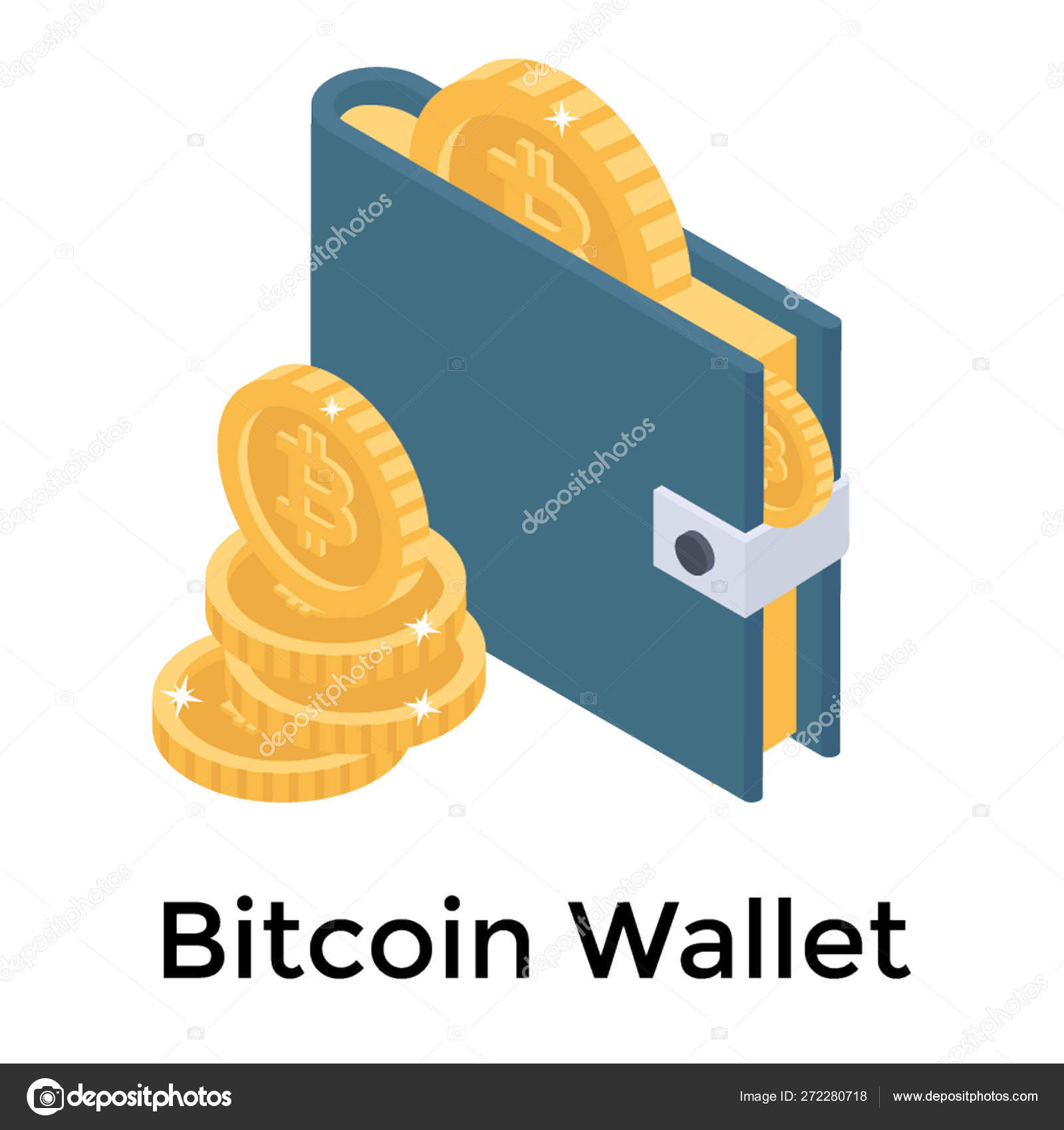 아이소메트릭 디자인의 비트코인 아이콘 스톡 벡터 - ©vectorsmarket 272280718