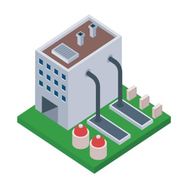  İyometrik tasarımda ticari endüstri 