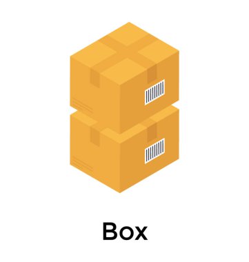 Kutular parsel vektör isometrik tasarım 