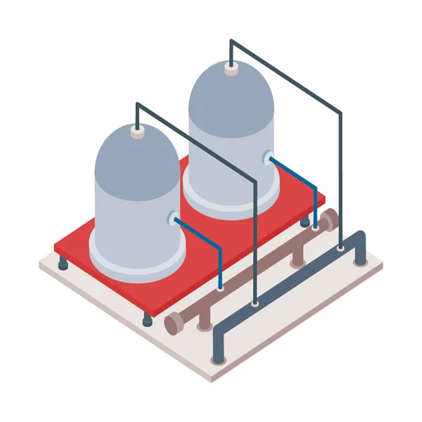 Commerciële Industrie Isometrisch Ontwerp — Stockvector