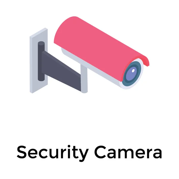 監視とも呼ばれるセキュリティカメラ アイソメアイコン — ストックベクタ
