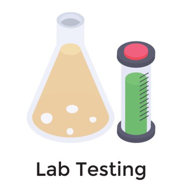 Laboratuvar test cihazları isometrik vektör 