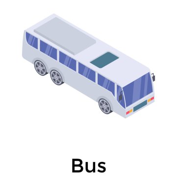 Yolcu yerel ulaşım Isometrik simgesi 