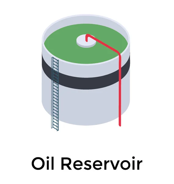 Oil Tank Icon Isometric Vector — Stock Vector