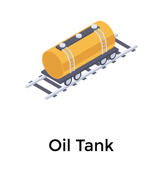 Olje Tank Ikon Isometrisk Vektor — Stock vektor